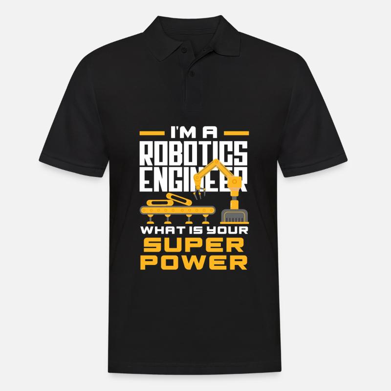 Robotik Roboter Programmierer - Männer Poloshirt - Schwarz