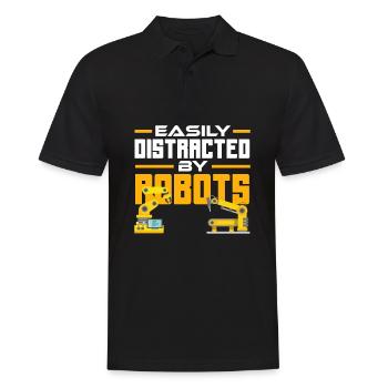 Programmeur de robots robotiques - Polo Homme - noir - Devant - Kai (181cm)