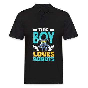 Programmeur de robots robotiques - Polo Homme - noir - Devant - Kai (181cm)