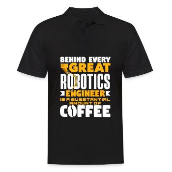 Programmeur de robots robotiques - Polo Homme - noir - Devant - Kai (181cm)