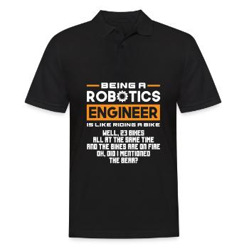 Programmeur de robots robotiques - Polo Homme - noir - Devant - Kai (181cm)