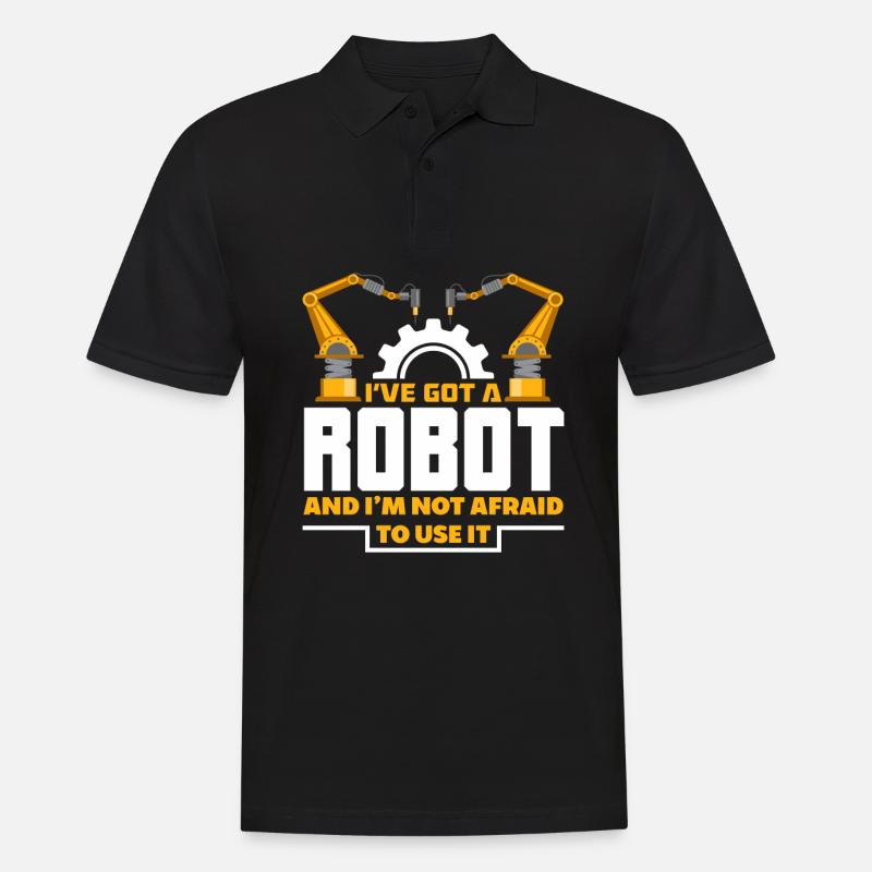 Robotik Roboter Programmierer - Männer Poloshirt - Schwarz