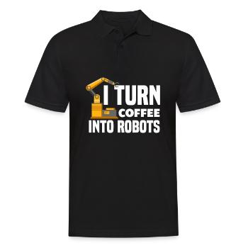 Programmeur de robots robotiques - Polo Homme - noir - Devant - Kai (181cm)