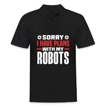 Programmeur de robots robotiques - Polo Homme - noir - Devant - Kai (181cm)