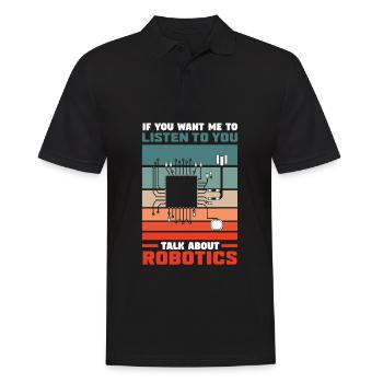 Programmeur de robots robotiques - Polo Homme - noir - Devant - Kai (181cm)