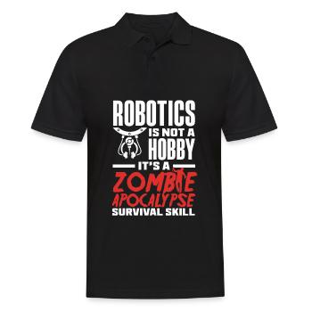 Programmeur de robots robotiques - Polo Homme - noir - Devant - Kai (181cm)