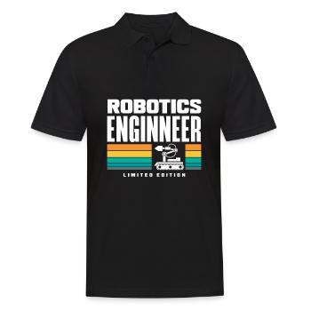 Programmeur de robots robotiques - Polo Homme - noir - Devant - Kai (181cm)