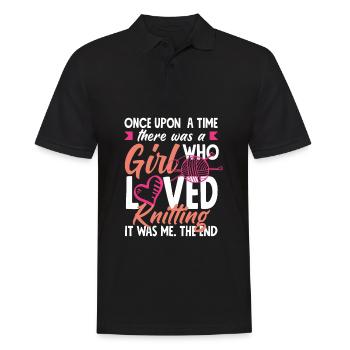 Lustiges Stricken Stricknadel Geschenk - Männer Poloshirt - Schwarz - Vorne - Kai (181cm)