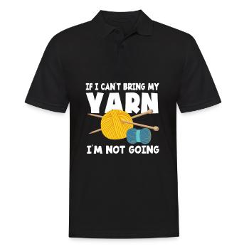 Lustiges Stricken Stricknadel Geschenk - Männer Poloshirt - Schwarz - Vorne - Kai (181cm)