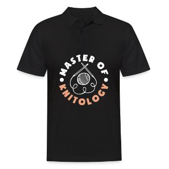 Lustiges Stricken Stricknadel Geschenk - Männer Poloshirt - Schwarz - Vorne - Kai (181cm)