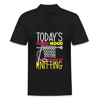 Drôle de tricot à l’aiguille à tricoter cadeau - Polo Homme - noir - Devant - Kai (181cm)