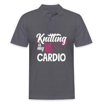 Lustiges Stricken Stricknadel Geschenk - Männer Poloshirt - Anthrazit - Vorne - Nico (186cm)