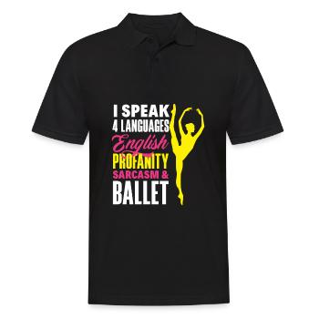 Cute Ballerina Ballet Dancer Gift - Men's Polo Shirt - black - Front - Kai (181cm)