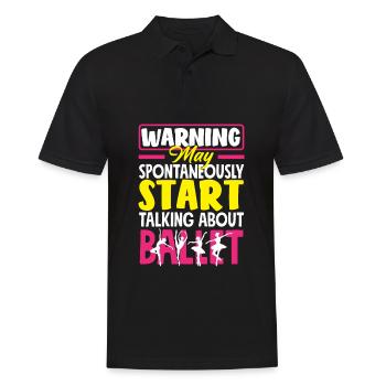 Süßes Ballerina Ballettänzerin Geschenk - Männer Poloshirt - Schwarz - Vorne - Kai (181cm)