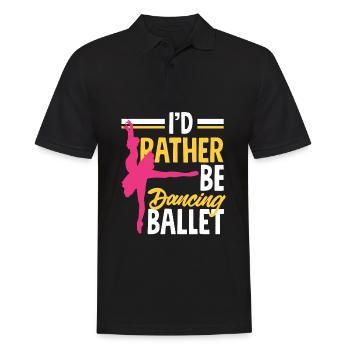 Süßes Ballerina Ballettänzerin Geschenk - Männer Poloshirt - Schwarz - Vorne - Kai (181cm)