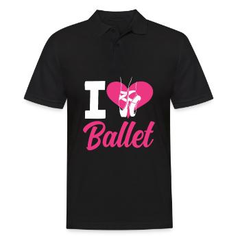 Süßes Ballerina Ballettänzerin Geschenk - Männer Poloshirt - Schwarz - Vorne - Kai (181cm)