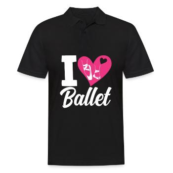 Cute Ballerina Ballet Dancer Gift - Men's Polo Shirt - black - Front - Kai (181cm)