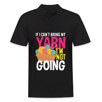 Lustiges Stricken Stricknadel Geschenk - Männer Poloshirt - Schwarz - Vorne - Kai (181cm)