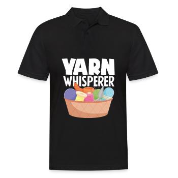 Lustiges Stricken Stricknadel Geschenk - Männer Poloshirt - Schwarz - Vorne - Kai (181cm)
