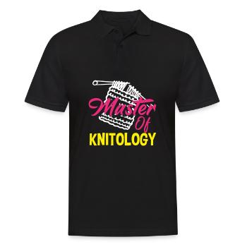 Lustiges Stricken Stricknadel Geschenk - Männer Poloshirt - Schwarz - Vorne - Kai (181cm)