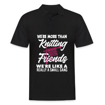 Lustiges Stricken Stricknadel Geschenk - Männer Poloshirt - Schwarz - Vorne - Kai (181cm)