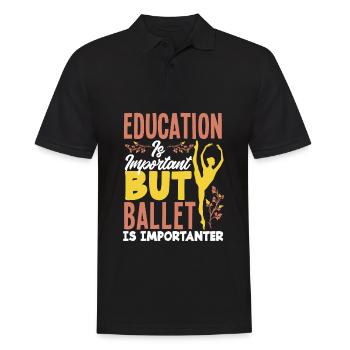 Cute Ballerina Ballet Dancer Gift - Men's Polo Shirt - black - Front - Kai (181cm)