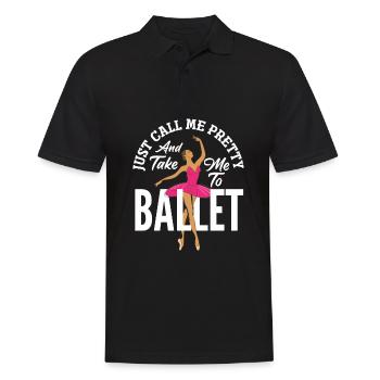 Cute Ballerina Ballet Dancer Gift - Men's Polo Shirt - black - Front - Kai (181cm)