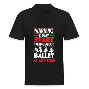 Cute Ballerina Ballet Dancer Gift - Men's Polo Shirt - black - Front - Kai (181cm)
