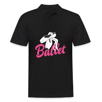 Cute Ballerina Ballet Dancer Gift - Men's Polo Shirt - black - Front - Kai (181cm)