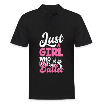 Süßes Ballerina Ballettänzerin Geschenk - Männer Poloshirt - Schwarz - Vorne - Kai (181cm)