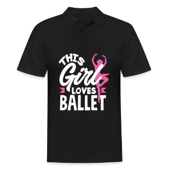 Süßes Ballerina Ballettänzerin Geschenk - Männer Poloshirt - Schwarz - Vorne - Kai (181cm)