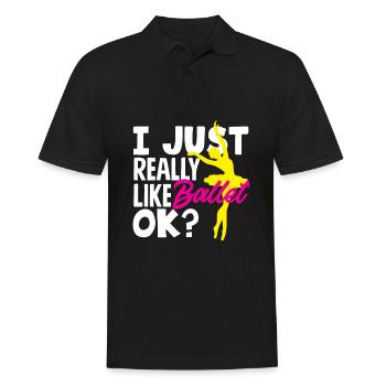 Cute Ballerina Ballet Dancer Gift - Men's Polo Shirt - black - Front - Kai (181cm)