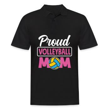 Lustiges Volleyball Geschenk - Männer Poloshirt - Schwarz - Vorne - Kai (181cm)