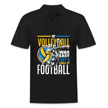 Lustiges Volleyball Geschenk - Männer Poloshirt - Schwarz - Vorne - Kai (181cm)