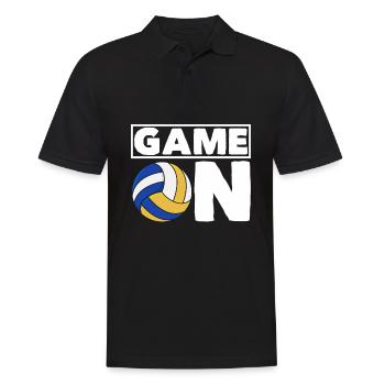 Lustiges Volleyball Geschenk - Männer Poloshirt - Schwarz - Vorne - Kai (181cm)