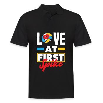 Lustiges Volleyball Geschenk - Männer Poloshirt - Schwarz - Vorne - Kai (181cm)