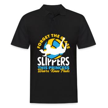 Lustiges Volleyball Geschenk - Männer Poloshirt - Schwarz - Vorne - Kai (181cm)