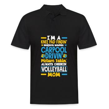 Lustiges Volleyball Geschenk - Männer Poloshirt - Schwarz - Vorne - Kai (181cm)