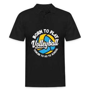 Lustiges Volleyball Geschenk - Männer Poloshirt - Schwarz - Vorne - Kai (181cm)