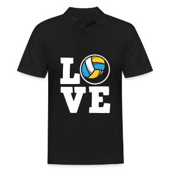 Funny Volleyball Gift - Men's Polo Shirt - black - Front - Kai (181cm)