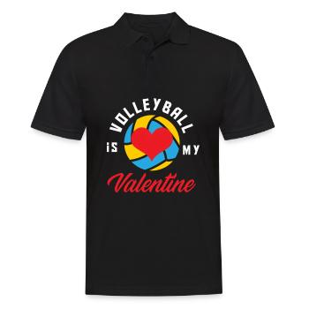 Lustiges Volleyball Geschenk - Männer Poloshirt - Schwarz - Vorne - Kai (181cm)