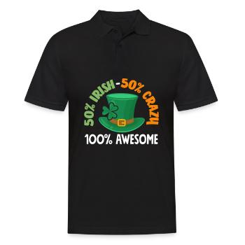 Funny Irishman Ireland Gift - Men's Polo Shirt - black - Front - Kai (181cm)