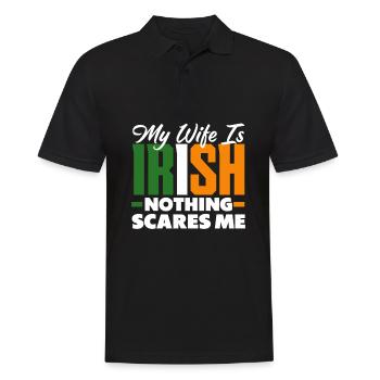 Drôle d’irlandais Irlande cadeau - Polo Homme - noir - Devant - Kai (181cm)