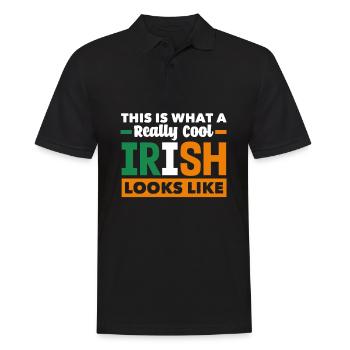 Funny Irishman Ireland Gift - Men's Polo Shirt - black - Front - Kai (181cm)