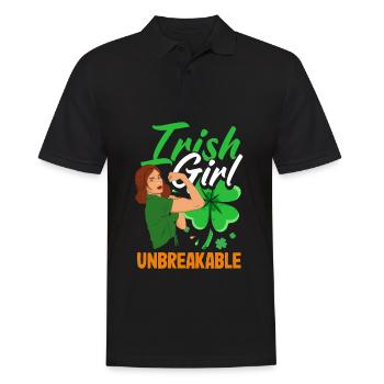 Drôle d’irlandais Irlande cadeau - Polo Homme - noir - Devant - Kai (181cm)