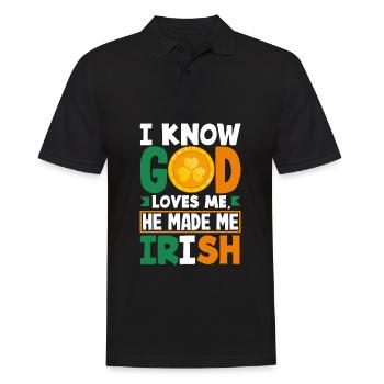 Funny Irishman Ireland Gift - Men's Polo Shirt - black - Front - Kai (181cm)