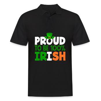 Funny Irishman Ireland Gift - Men's Polo Shirt - black - Front - Kai (181cm)