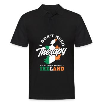 Drôle d’irlandais Irlande cadeau - Polo Homme - noir - Devant - Kai (181cm)