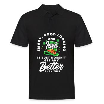 Funny Irishman Ireland Gift - Men's Polo Shirt - black - Front - Kai (181cm)