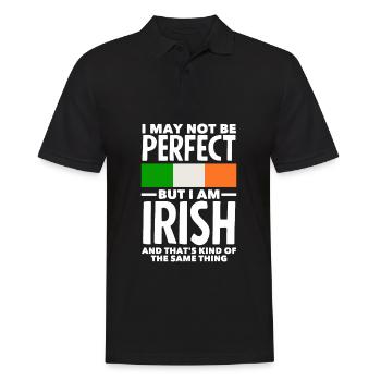 Funny Irishman Ireland Gift - Men's Polo Shirt - black - Front - Kai (181cm)